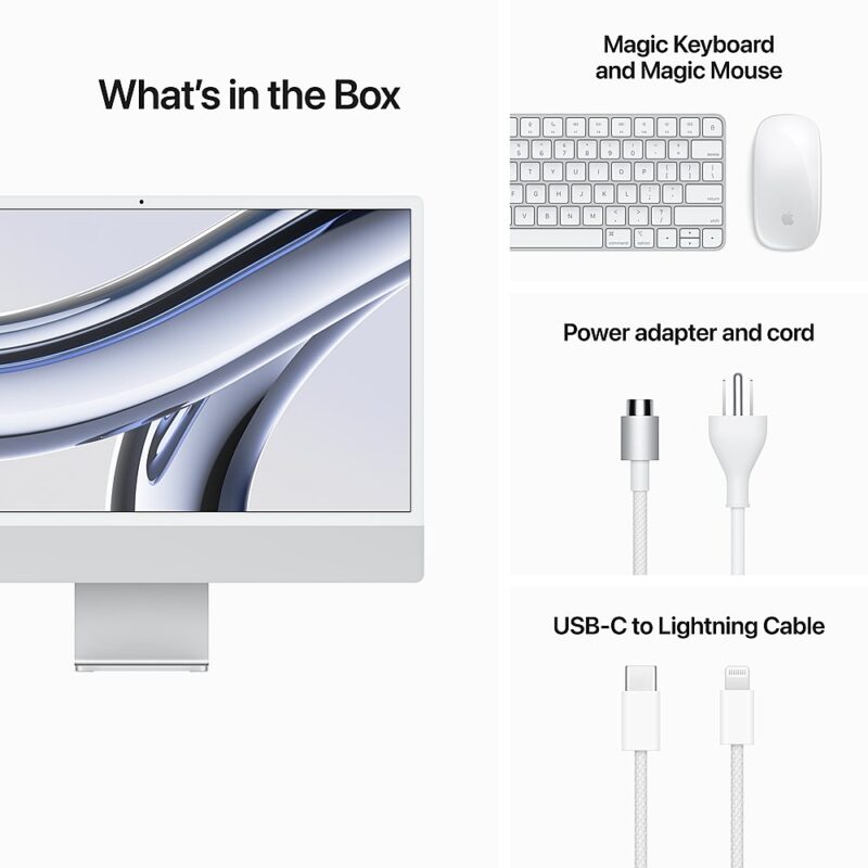 24-inch iMac M3 4.5K 8-Core CPU 10-Core GPU 8GB 256GB MQRJ3LL/A - Image 3