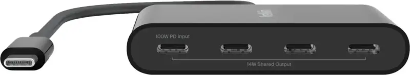 Belkin - Connect USB-C™ to 4-Port USB-C Hub, w/ 4 USB-C 3.2 Gen2 Ports & 100W PD AVC018btBK - Image 2