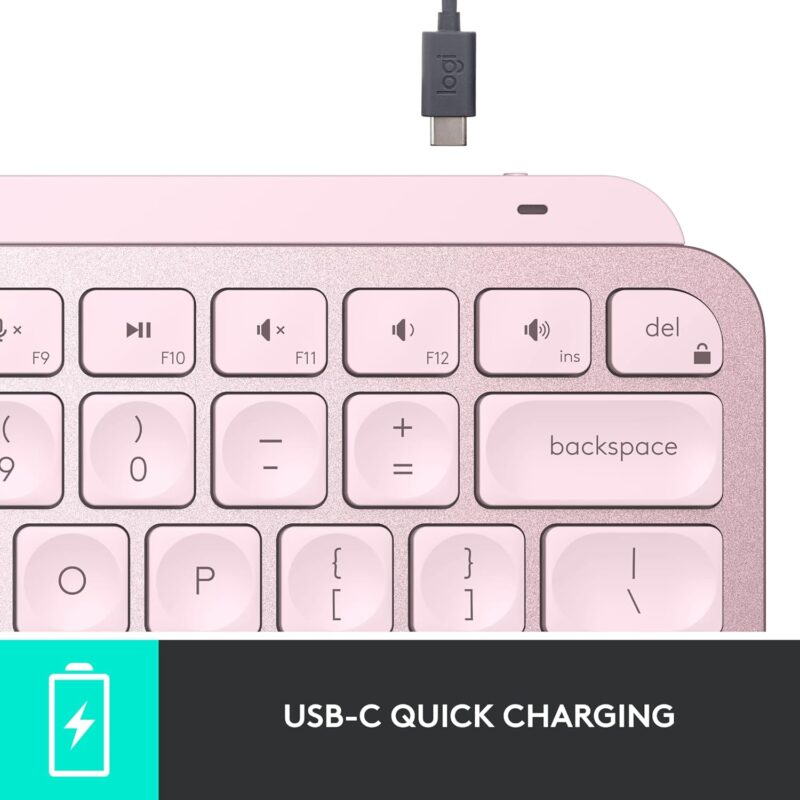 Logitech - MX Keys Mini ‎- Rose 920-010474 - Image 4